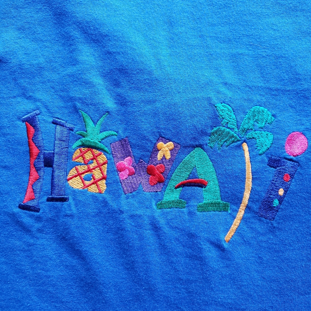 Vintage 90's Dole Hawaii Embroidery Made in USA Pineapple Like New Size Large